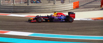 red bull racing car at the abu dhabi formula one gp