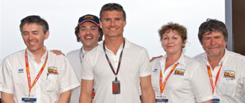 david coulthard and other race fans